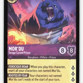 Disney Lorcana: Wilds Unknown SUPER RARE Mor'du - Savage Cursed Prince #57/204