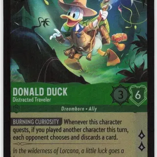 Disney Lorcana: Wilds Unknown UNCOMMON FOIL Donald Duck - Distracted Traveler #84/204