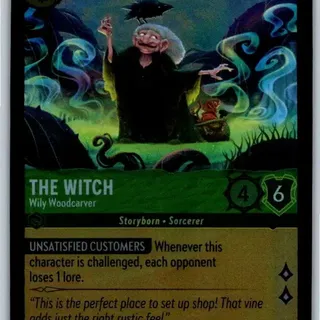 Disney Lorcana: Wilds Unknown COMMON FOIL The Witch - Wily Woodcarver #74/204