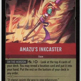Disney Lorcana: Wilds Unknown UNCOMMON FOIL Amazu's Inkcaster #134/204