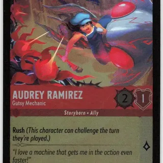 Disney Lorcana: Wilds Unknown COMMON FOIL Audrey Ramirez - Gutsy Mechanic #107/204