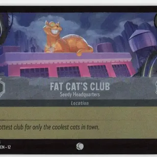 Disney Lorcana: Wilds Unknown COMMON FOIL Fat Cat's Club - Seedy Headquarters #203/204
