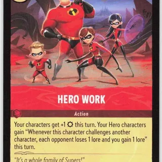 Disney Lorcana: Wilds Unknown RARE Hero Work #132/204