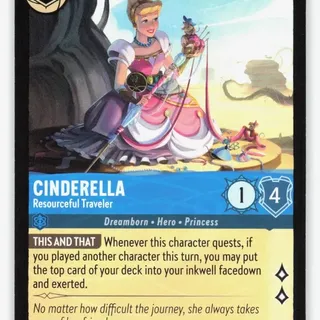 Disney Lorcana: Wilds Unknown RARE Cinderella - Resourceful Traveler #155/204