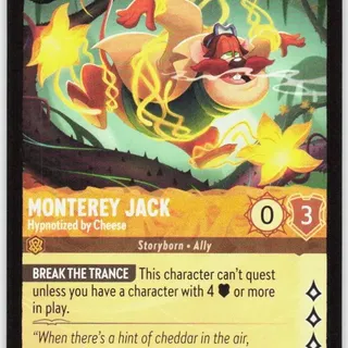 Disney Lorcana: Wilds Unknown RARE Monterey Jack - Hypnotized By Cheese #12/204