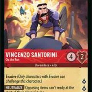 Disney Lorcana: Wilds Unknown RARE Vincenzo Santorini - On The Run #124/204