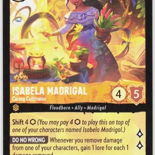 Disney Lorcana: Wilds Unknown RARE Isabela Madrigal - Caring Cultivator #19/204
