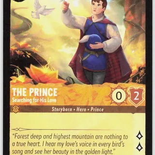 Disney Lorcana: Wilds Unknown RARE The Prince - Searching For His Love #23/204