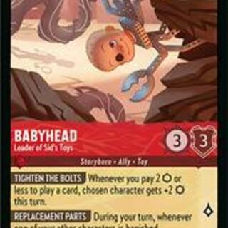 Disney Lorcana: Wilds Unknown RARE Babyhead - Leader Of Sid's Toys #119/204