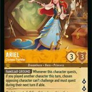 Disney Lorcana: Wilds Unknown RARE Ariel - Curious Traveler #18/204