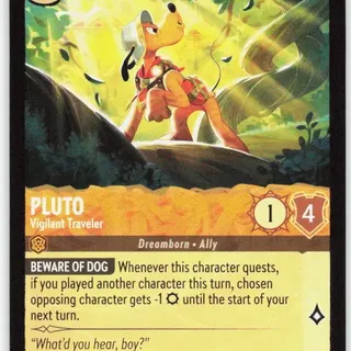 Disney Lorcana: Wilds Unknown UNCOMMON Pluto - Vigilant Traveler #25/204