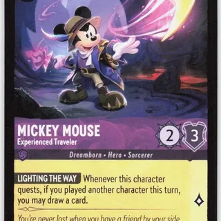 Disney Lorcana: Wilds Unknown UNCOMMON Mickey Mouse - Experienced Traveler #52/204