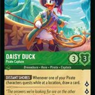 Disney Lorcana: Azurite Sea SUPER RARE FOIL Daisy Duck - Pirate Captain #81/204