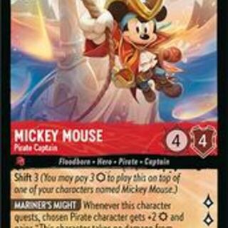 Disney Lorcana: Azurite Sea SUPER RARE Mickey Mouse - Pirate Captain #103/204