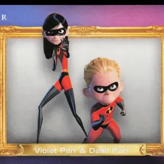 Topps Disney 2026 Neon: Family First - Violet Parr & Dash Parr #FF-33