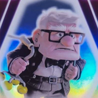 Topps Disney 2026: Neon - Carl Fredricksen #129 Rainbow Foilboard
