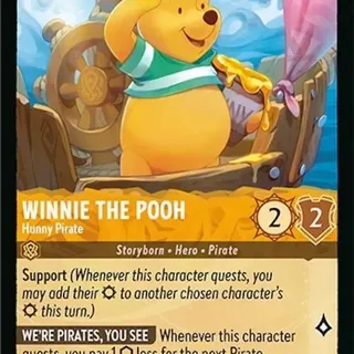 Disney Lorcana: Azurite Sea RARE Winnie The Pooh - Hunny Pirate #3/204