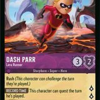 Disney Lorcana: Wilds Unknown SUPER RARE FOIL Dash Parr - Lava Runner #61/204