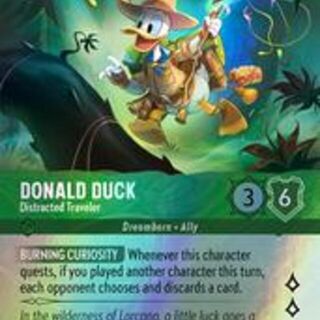 Disney Lorcana: Wilds Unknown EPIC FOIL Donald Duck - Distracted Traveler #212/204
