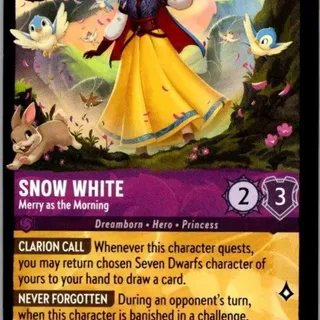Disney Lorcana: Wilds Unknown LEGENDARY Snow White - Merry As The Morning #37/204