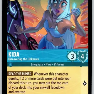 Disney Lorcana: Wilds Unknown RARE Kida - Discovering The Unknown #157/204