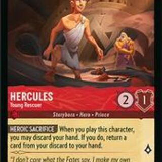 Disney Lorcana: Wilds Unknown SUPER RARE Hercules - Young Rescuer #123/204