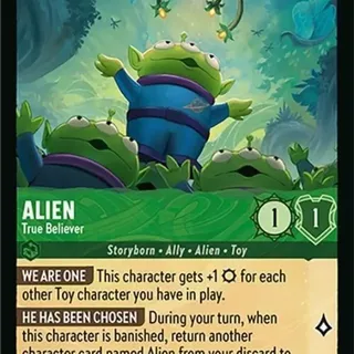 Disney Lorcana: Wilds Unknown RARE Alien - True Believer #83/204