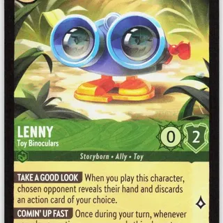 Disney Lorcana: Wilds Unknown RARE Lenny - Toy Binoculars #79/204