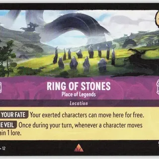 Disney Lorcana: Wilds Unknown RARE Ring Of Stones - Place Of Legends #68/204