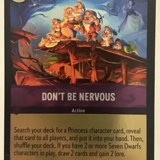 Disney Lorcana: Wilds Unknown RARE FOIL Don't Be Nervous #65/204