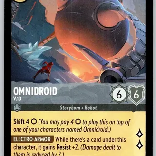 Disney Lorcana: Wilds Unknown RARE Omnidroid - V.10 #190/204