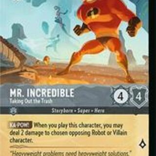 Disney Lorcana: Wilds Unknown UNCOMMON FOIL Mr. Incredible - Taking Out The Trash #185/204