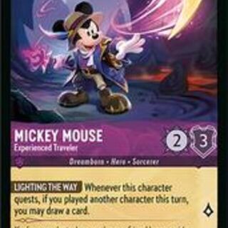 Disney Lorcana: Wilds Unknown UNCOMMON FOIL Mickey Mouse - Experienced Traveler #52/204