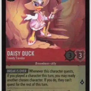 Disney Lorcana: Wilds Unknown UNCOMMON FOIL Daisy Duck - Trendy Traveler #115/204