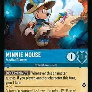 Disney Lorcana: Wilds Unknown UNCOMMON Minnie Mouse - Practical Traveler #159/204