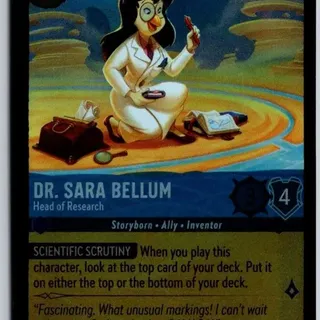 Disney Lorcana: Wilds Unknown COMMON FOIL Dr. Sara Bellum - Head Of Research #152/204