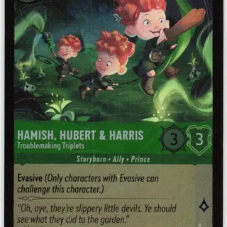 Disney Lorcana: Wilds Unknown COMMON FOIL Hamish, Hubert & Harris - Troublemaking Triplets #70/204