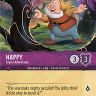 Disney Lorcana: Wilds Unknown COMMON FOIL Happy - Joyful Adventurer #43/204