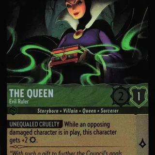 Disney Lorcana: Wilds Unknown COMMON FOIL The Queen - Evil Ruler #75/204