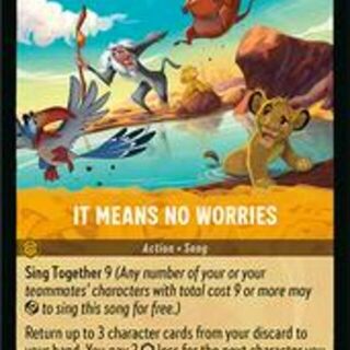 Disney Lorcana: Reign Of Jafar RARE FOIL It Means No Worries #42/204