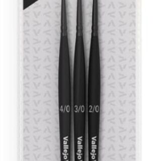 Vallejo – Brush Set – Detail – Definition Set – Synthetic fibers (Sizes 4/0, 3/0 & 2/0)