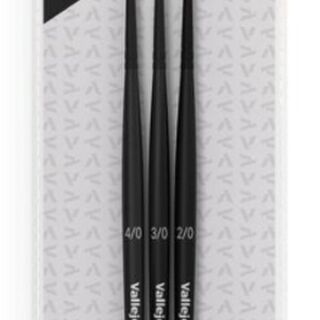Vallejo – Brush Set – Pro Modeler – Definition Set – Natural Hair (Sizes 4/0, 3/0 & 2/0)