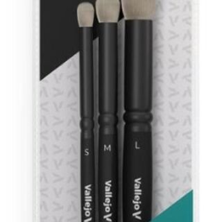 Vallejo – Brush Set – Dry Brush – Dry Brush Set – Natural Hair (S, M & L)