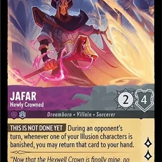 Disney Lorcana: Archazia's Island SUPER RARE FOIL Jafar - Newly Crowned #51/204