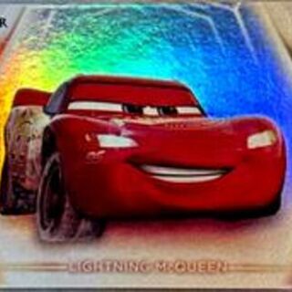 Topps Disney 2026: Neon - Lightning McQueen #95 Rainbow Foilboard