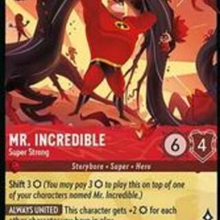 Disney Lorcana: Wilds Unknown LEGENDARY FOIL Mr. Incredible - Super Strong #127/204