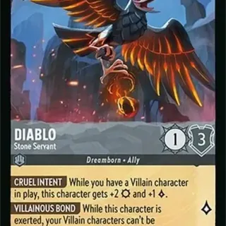 Disney Lorcana: Wilds Unknown SUPER RARE Diablo - Stone Servant #196/204