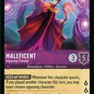 Disney Lorcana: Wilds Unknown RARE FOIL Maleficent - Imperious Traveler #55/204