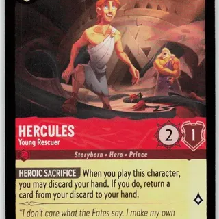 Disney Lorcana: Wilds Unknown SUPER RARE FOIL Hercules - Young Rescuer #123/204