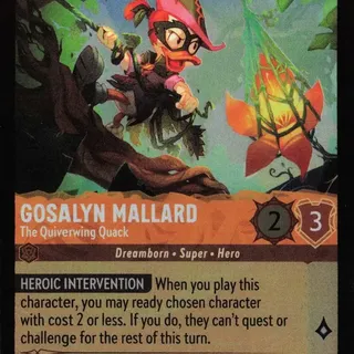 Disney Lorcana: Wilds Unknown COMMON FOIL Gosalyn Mallard - The Quivering Quack #1/204